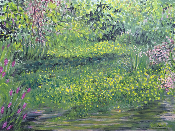 Un été aux Marais de Bourges Картина, 11,8x15,8 in