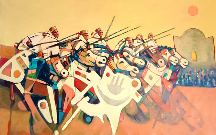 La course 绘画, 47.2x74.8 in