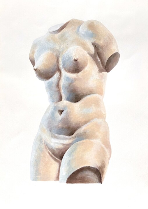 The statue 绘画, 12.6x9.5 in
