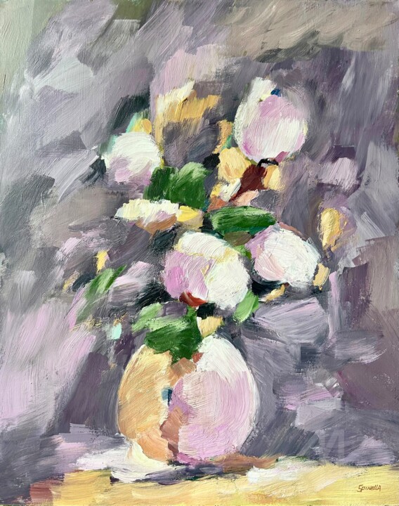 Pivoines dans un vase 绘画, 19.7x15.8 in