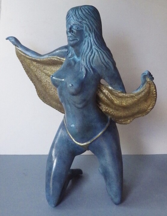 Sculpture titled "Séduction" by Christian Choquet, Original Artwork, Resin