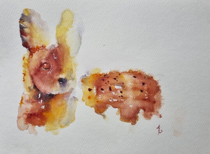 Cão Selvagem Africano 绘画, 8.3x11.7 in