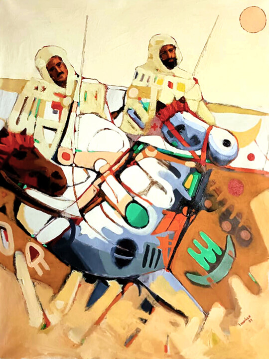 The Knights 绘画, 47.2x35.4 in