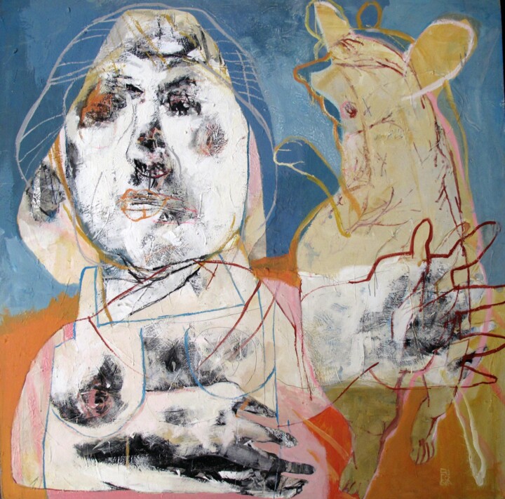 绘画,  48x48 in 