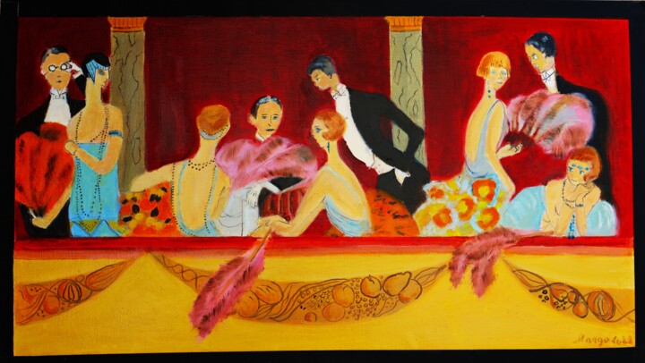 La reception 绘画, 15.8x27.6 in