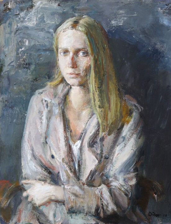 Girl Schilderij, 19,7x15,8 in