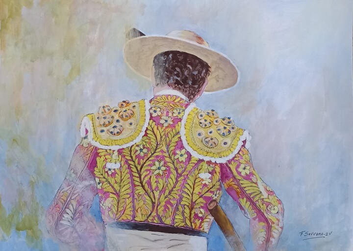 PICADOR (Boceto) Schilderij, 12,6x17,7 in