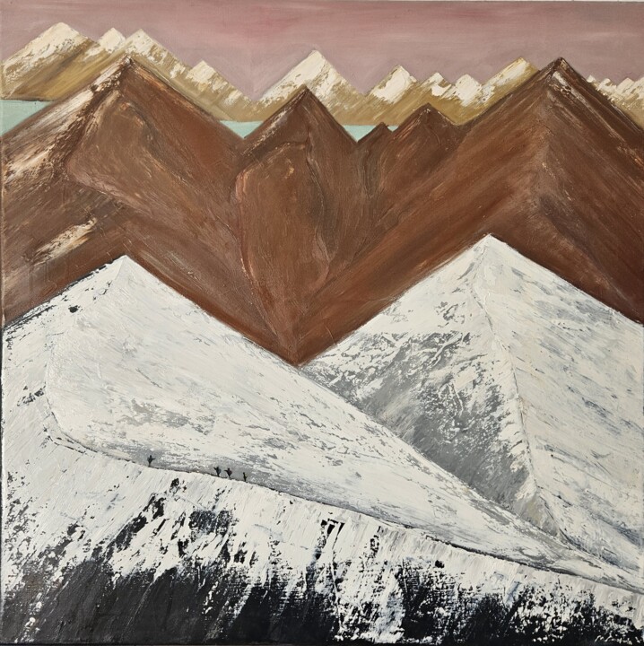 conquer the mountain 绘画, 27.6x27.6 in