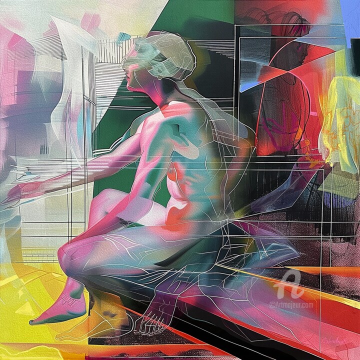 Tracked & Traced 绘画, 24x24 in