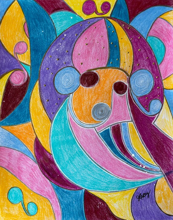 Drawing titled "Aux tréfonds de l'â…" by Karay Illustrations, Original Artwork, Pencil