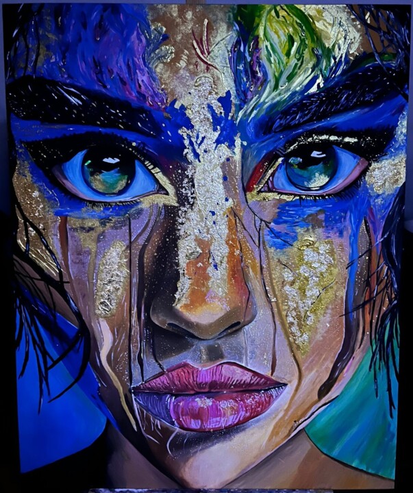 "Ojos de Frida" 绘画, 39.4x27.6 in