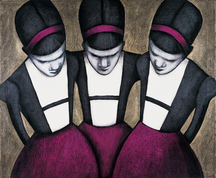 Painting titled "REALTA' PARALLELE" by Barbara Ruzziconi, Original Artwork, Acrylic