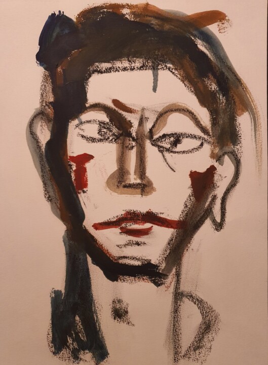 Portrait of a young man 图画, 11.8x8.3 in
