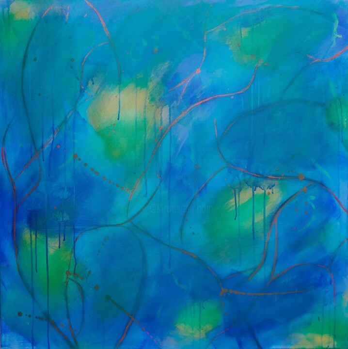 Electric Dreams 绘画, 30x30 in