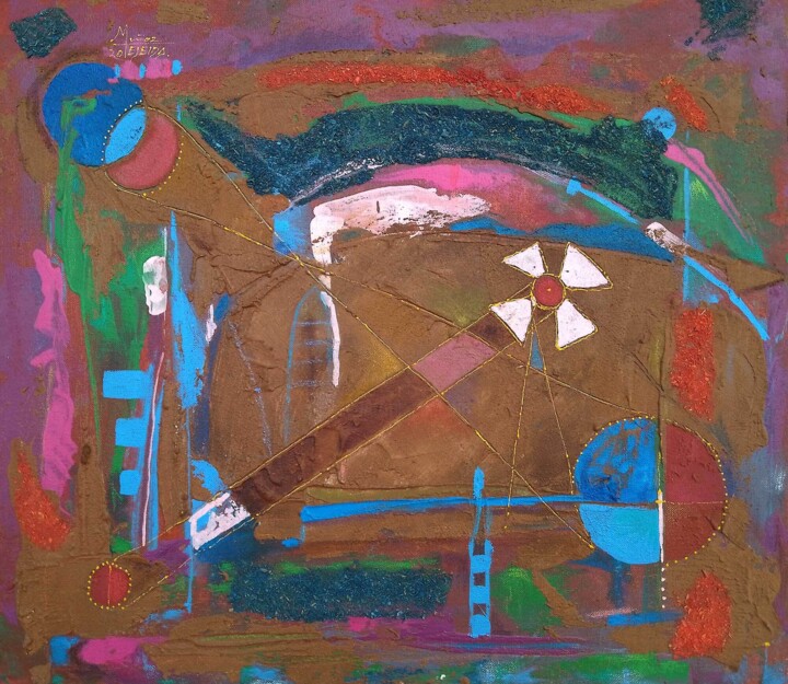 Viento de Oaxaca 绘画, 16.5x18.9 in