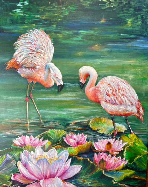 La rencontre 绘画, 19.7x15.8 in