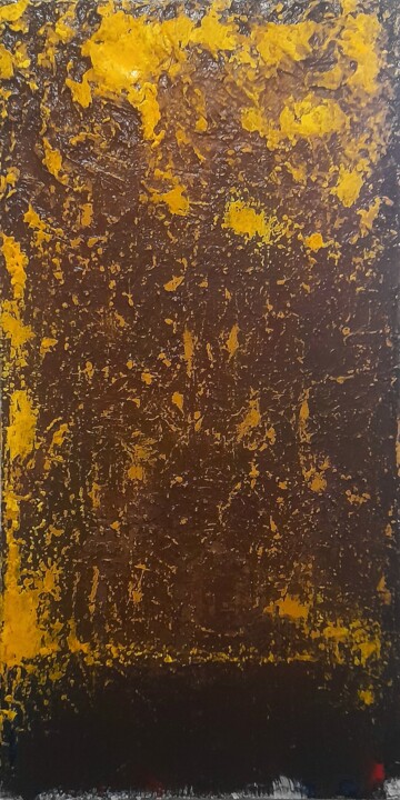 Painting titled ""Muddy structure"" by Alessio Mariotto, Original Artwork, Acrylic Mounted on Wood Panel