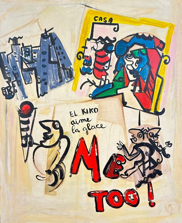 Le Kiko aime la glace 绘画, 37x29.5 in