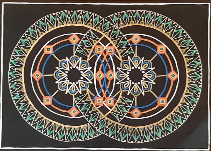 Drawing titled "MITOSE" by Karima Cresp, Original Artwork, Acrylic