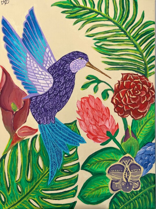 Wings of Joy 绘画, 15.8x11.8 in