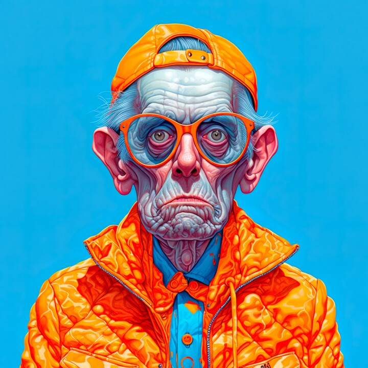 Digital Arts titled "OLD MAN" by Rai, Original Artwork, AI generated image