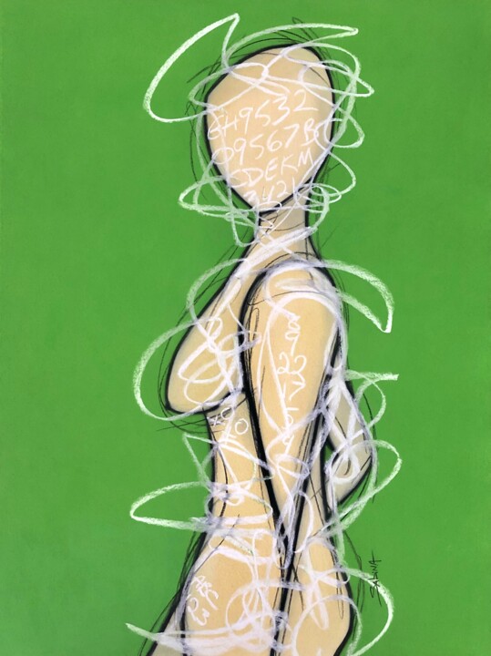 Mysterious Girl Tekening, 29,9x22,1 in