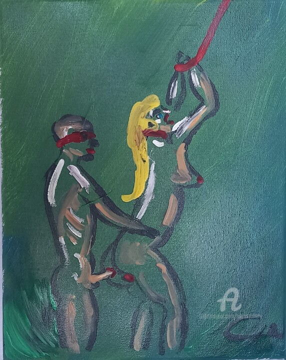 Painting "Intromission" 绘画, 11.8x9.5 in
