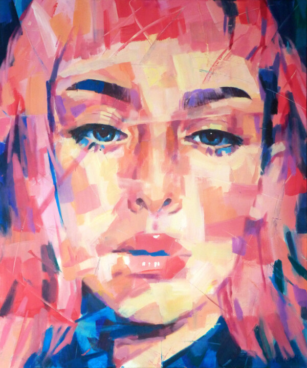 REDHEAD_B 绘画, 47.2x39.4 in
