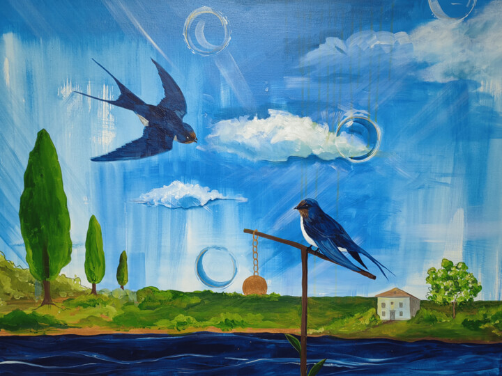 Чувствительность 绘画, 27.6x39.4 in