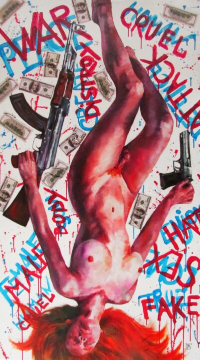Testosterone 绘画, 63x35.4 in