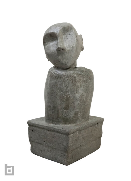 雕塑 标题为“BURLY BRUTALIST HEAD” 由Paolo Castagna (Brutalist Design), 原创艺术品, 水泥
