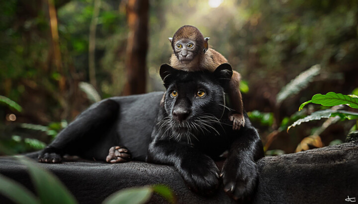 "Complices" başlıklı Dijital Sanat Julien Louvier Legrand (Ju) tarafından, Orijinal sanat, AI tarafından oluşturulan görüntü