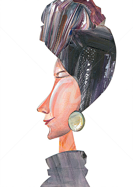 Painting titled "ARTE EM COLAGEM: MO…" by Flávio Miranda, Original Artwork, Gouache