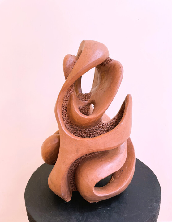 Sculpture titled "Wave of Affection" by Aarti Gupta Bhadauria, Original Artwork, Terra cotta