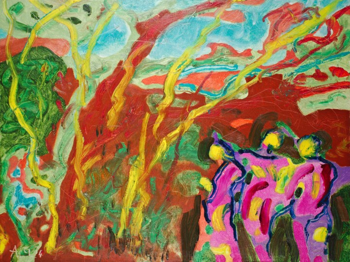 Waiting for Alexander Paris 绘画, 13x17.3 in