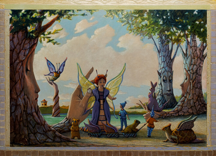DEPARTURE FOR A FANTASTIC VOYAGE 绘画, 22.8x31.5 in