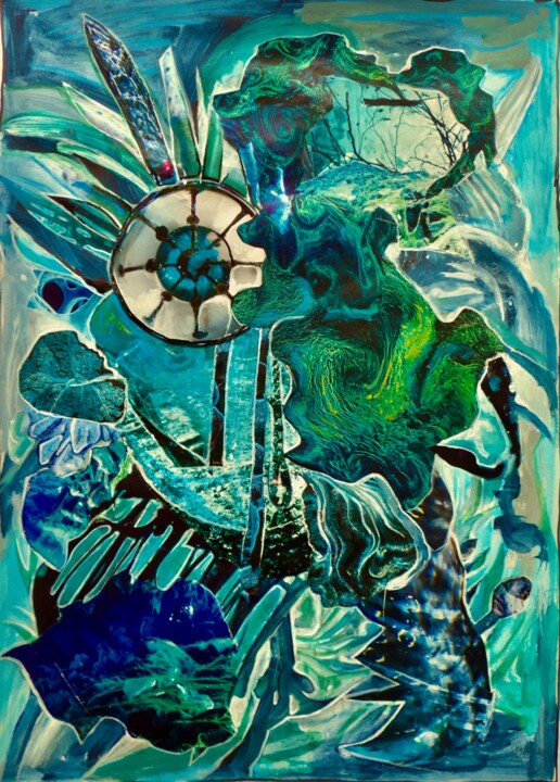 Die blaue Lagune Κολάζ, 23,6x16,5 in