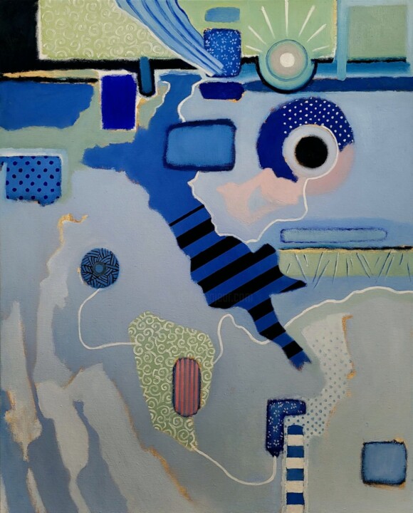 Peinture intitulée "In memory of a spar…" par Pascal Buffard, Œuvre d'art originale, Huile Monté sur Châssis en bois