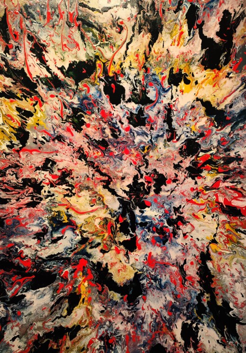 Painting titled "Discarded thoughts" by Felix Günther, Original Artwork, Acrylic
