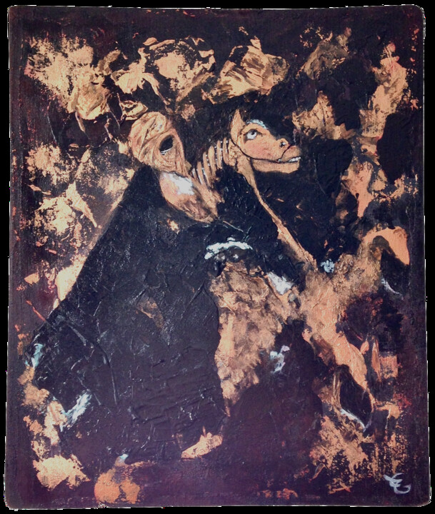 Le cavalier du désert 绘画, 9.1x7.7 in