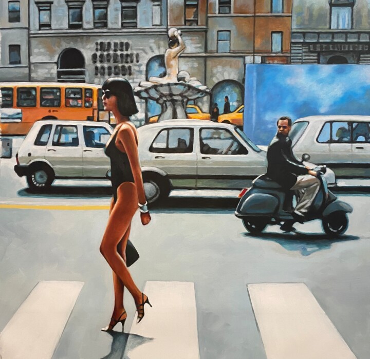 Baci da Roma 绘画, 55.1x55.1 in