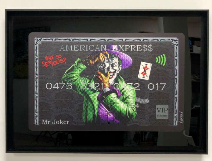 Amex Mr JOKER 绘画, 17.7x23.6 in