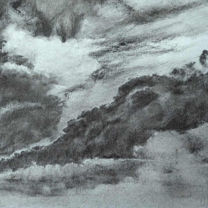 Drawing titled "HANOÏ OCTOBER" by Jean-Louis Crudenaire, Original Artwork, Charcoal