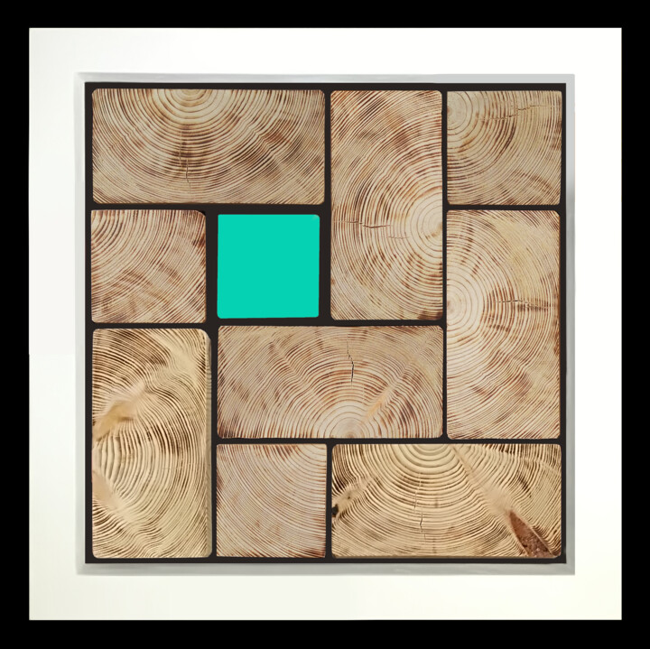 Tetris Tiffany 雕塑, 15.8x15.8 in