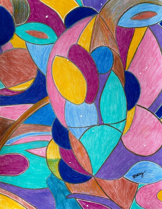 Drawing titled "La force de l'âme" by Karay Illustrations, Original Artwork, Pencil