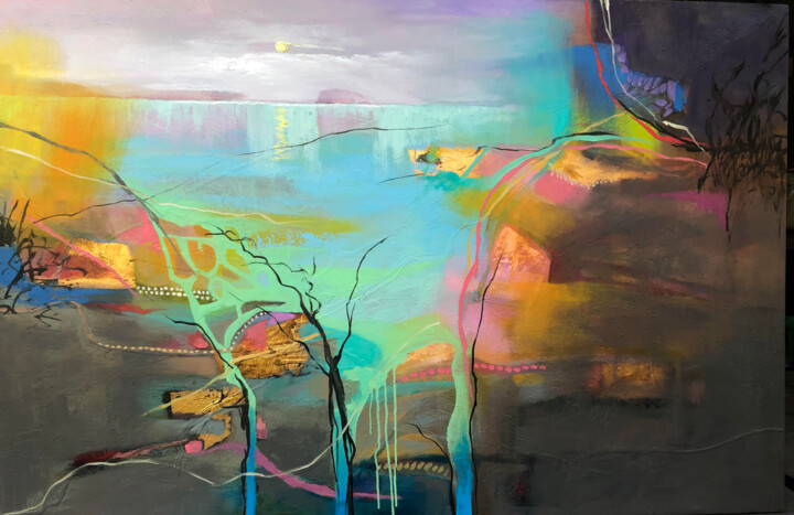 Moonlight Caresses 绘画, 39.4x59.1 in