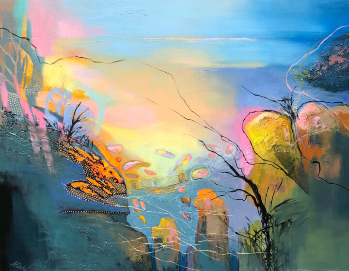 Morning has Broken 绘画, 44.5x59.1 in