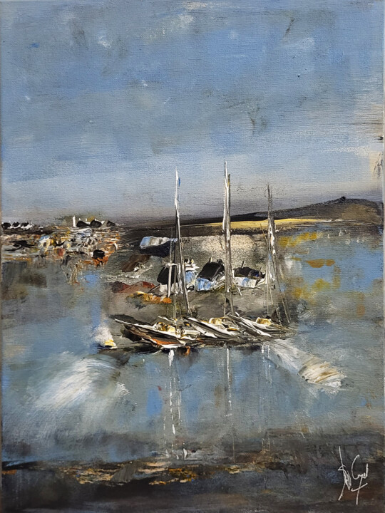Déplier un paysage toujours neuf 绘画, 15.8x11.8 in