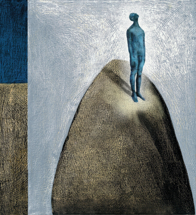 Painting titled "LA SOLITUDINE DI AD…" by Barbara Ruzziconi, Original Artwork, Acrylic