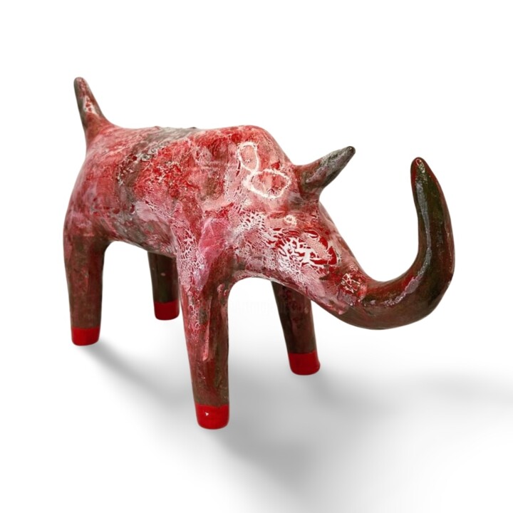 Jackson Pollock's Rhino 雕塑, 7.5x12.2 in